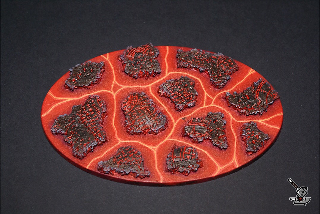 1 socle ovale Molten lava 105x70 aimanté