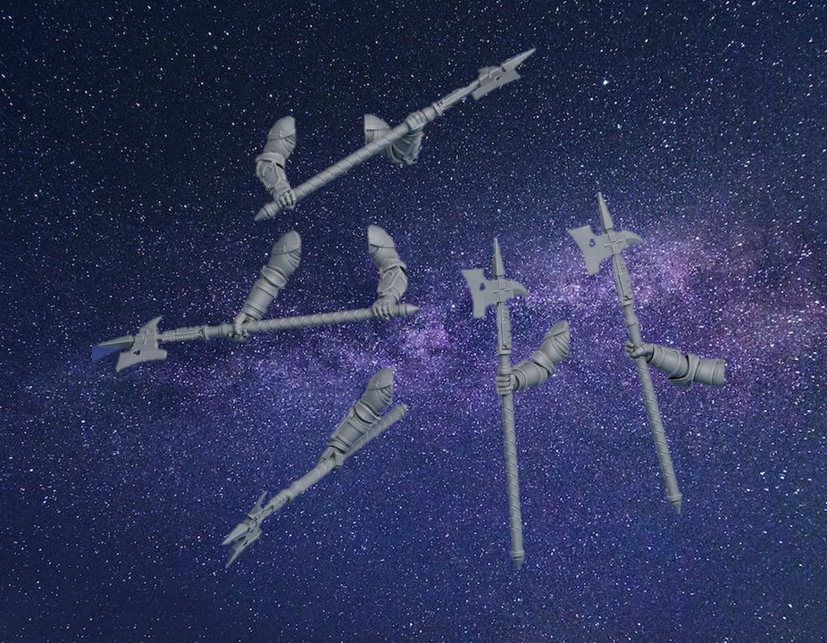 SILVER MOON DAUGHTERS: 5 Moon Blades avec hallebardes