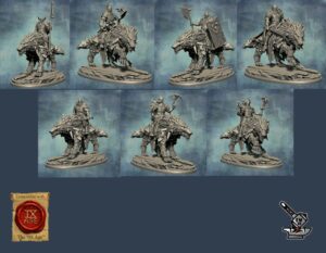 7 Chevaliers Eternal Vanguard sur loups