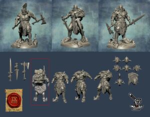 3 Guerriers Eternal Vanguard avec backpacks