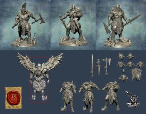 3 Guerriers Eternal Vanguard avec ailes C