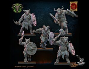 5 Guerriers Wildhorn herd Homme-bêtes (rang avant)