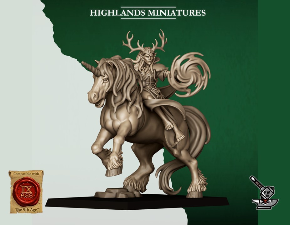Druide Elfe sauvage sur Licorne – Image 3