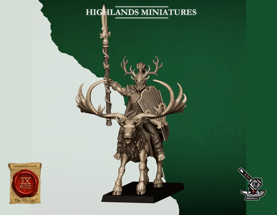 Seigneur Elfe sauvage sur Cerf