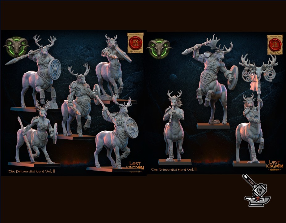 10 Centaures des Wildhorn Herd Homme-bête avec EMC