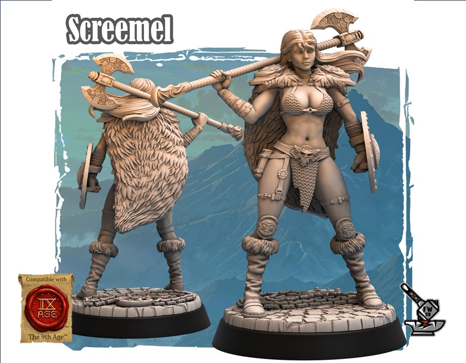 Screemel, guerrière Barbare