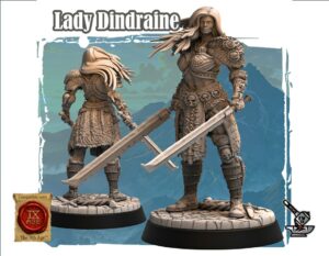 Lady_Dindraine, combattante humaine avec deux épées