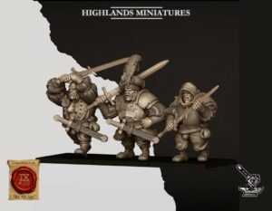 3 Ogres du Sunland avec épées à deux mains