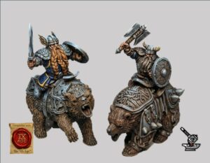2 Guerriers Nains monteurs d'ours de Dwarfheim