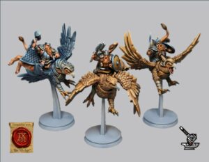 3 chevaucheurs de griffons Nains de Dwarfheim