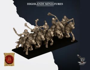 10 Pillards Nordiques montés avec armes à 2 mains (fléaux)