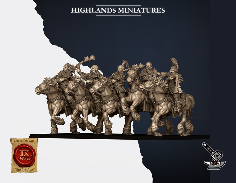 10 Pillards Nordiques montés avec armes à 2 mains (fléaux) – Image 3