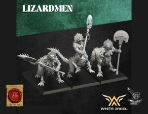 3 Centaures Lézards avec armes à deux mains