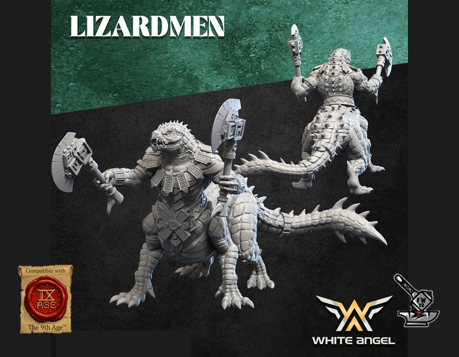 3 Centaures Lézards avec armes à deux mains – Image 2