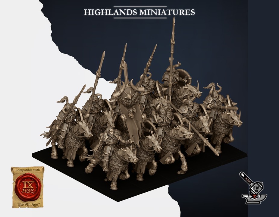 10 Huscarls Nordiques montés avec lances et boucliers – Image 2