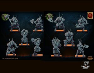 10 guerriers Longhorn Herd Homme-bêtes